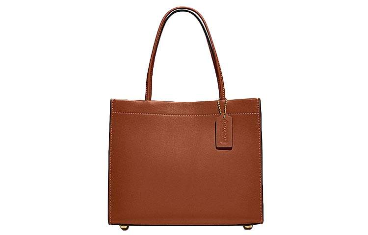 COACH Cashin Leather TOTE Bag, Shopping Bag, Handbag, Crossbody Bag Small Women's Brown