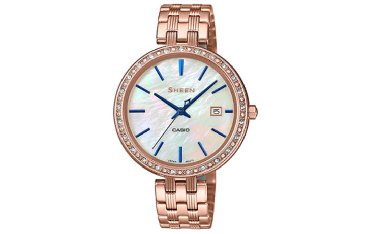 CASIO CASIO Women's SHEEN Mother Of Pearl Color Watch SHE-4052PG-2A