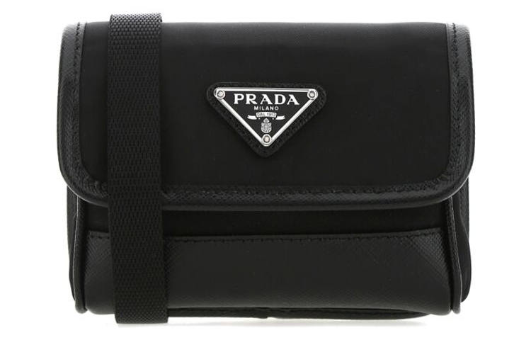 PRADA Re Nylon Fabric Shoulder Bag, Crossbody Bag Men's Black