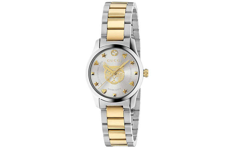 GUCCI G Timeless Collection Wrist Watches Quartz Movement Stainless Steel Watchband Silver Dial Women's Watch