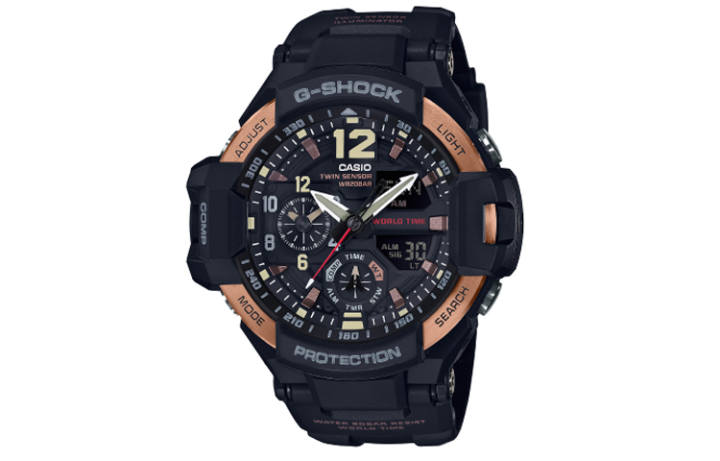 CASIO CASIO Men MASTER OF G-AIR Series Black Watch GA-1100RG-1A