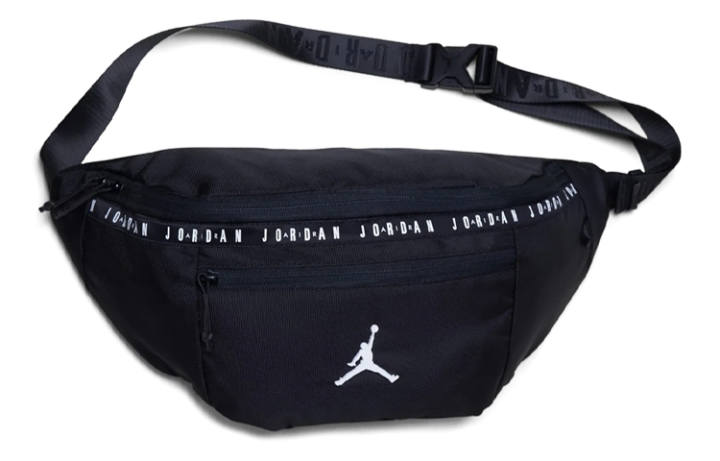 Jordan Jordan Polyester Crossbody Bag, Sling Bag, Fanny Pack Regular Unisex Black