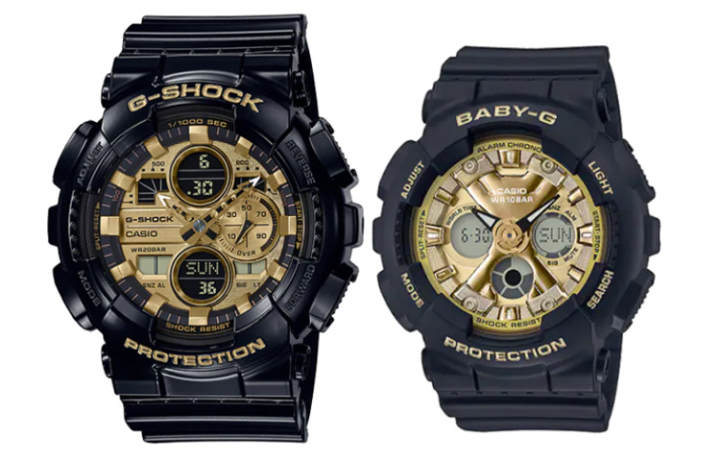 CASIO CASIO Unisex Pair Table Series Gold Watch