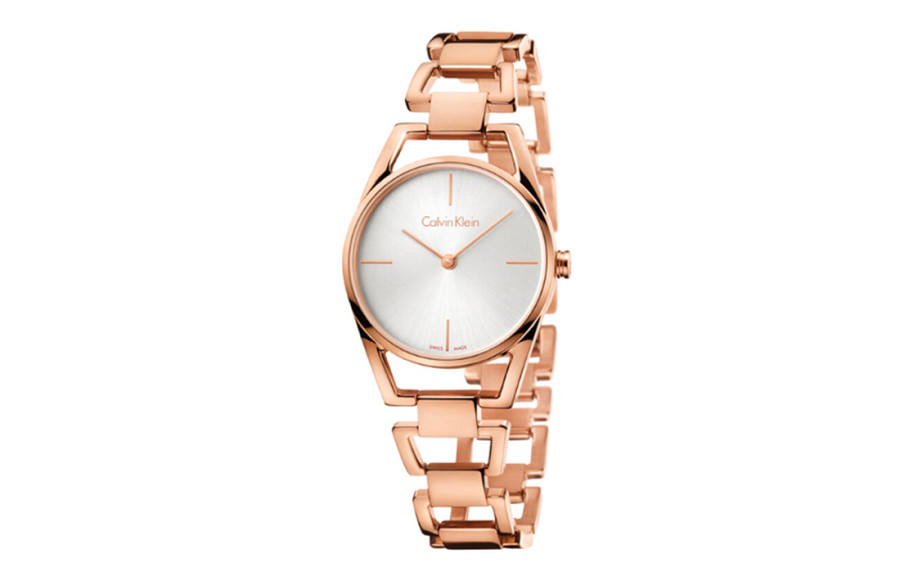 CALVIN KLEIN CK Quartz Charming Collection Wrist Watch Quartz Movement Stainless Steel Strap Silver Dial Women's Watch
