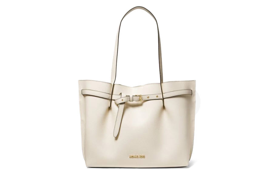 MICHAEL KORS Emilia Leather One Shoulder Handbag Large Women's White
