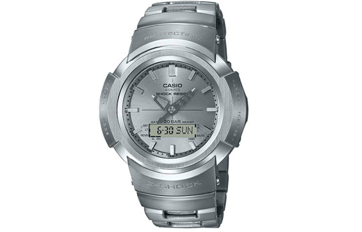 CASIO CASIO Full Metal Collection Disk Metal Disc Solar Quartz Movement Stainless Steel Strap Watch