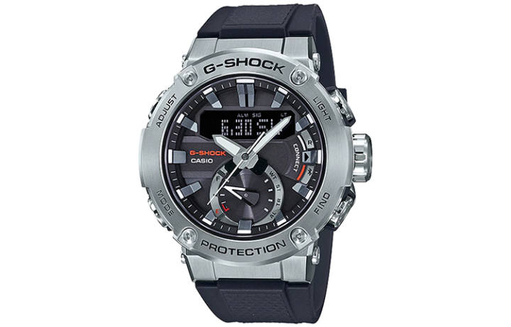 CASIO CASIO G STEEL Collection Dual Display Disk Steel Of The Heart Bluetooth Connection Solar Quartz Movement Resin Strap