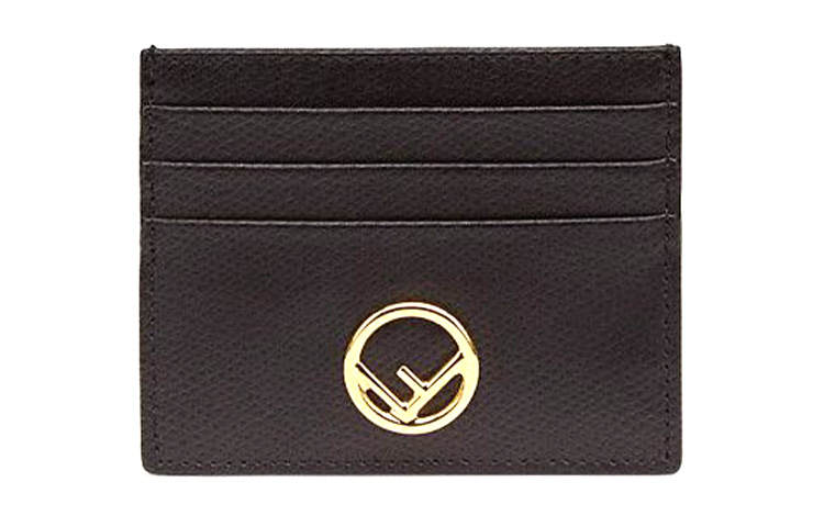 FENDI Calfskin Card Holder Card Holder Women's Black