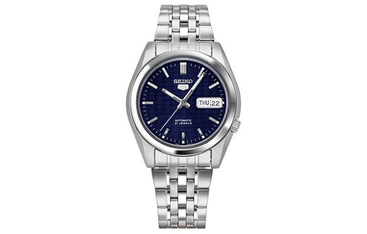 SEIKO SEIKO5 Mechanical Movement Stainless Steel Strap Watch Men's Watches Blue Dial