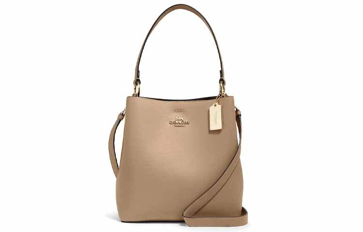 COACH Town Leather Bucket Bag, Tote Bag, Shopping Bag, Handbag Large Women's Brown