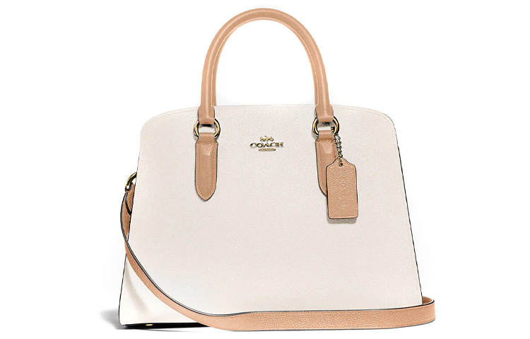 COACH Channing Leather Crossbody Bag, Shoulder Bag, Handbag Large Women's Color & Khaki
