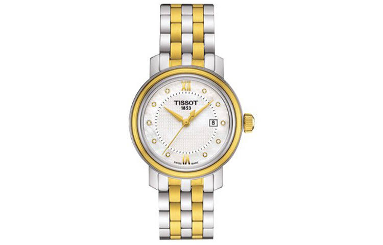 TISSOT Harbor Collection Quartz Movement Women's Watch 29mm Yellow Watch Dial Stainless Steel Case