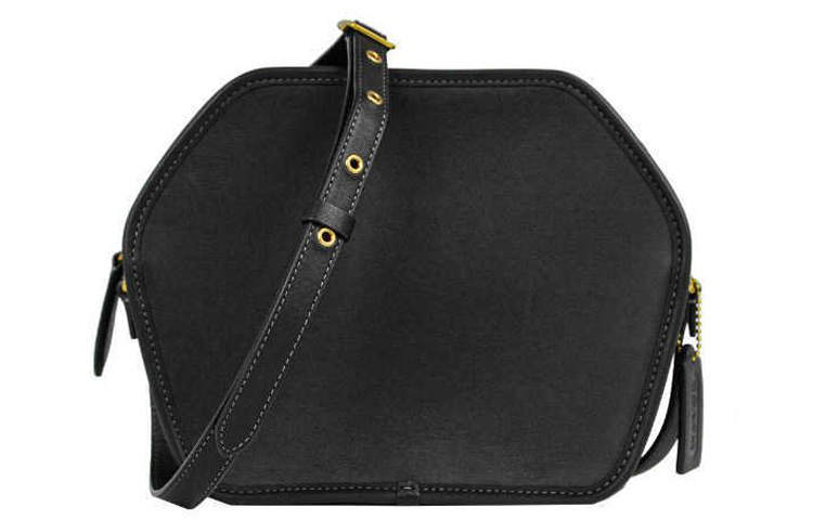 COACH Originals Leather Shoulder Bag, Crossbody Bag Small Women's Pure Black