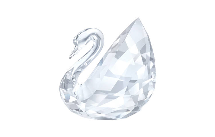 Swarovski Faux Crystal Swan Ornaments White