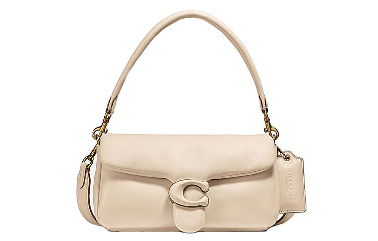 COACH Tabby Sheepskin God Of Wine Bag, Shoulder Bag, Portable Crossbody Bag Medium Women's Ivory White