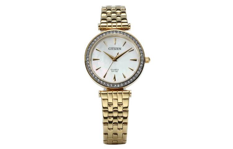 CITIZEN 30m Water Resistant Light Powered Quartz Movement Stainless Steel Strap Watch 30mm