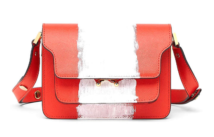 MARNI MARNI Trunk Brand Logo Calfskin Shoulder Bag Mini Women's Red