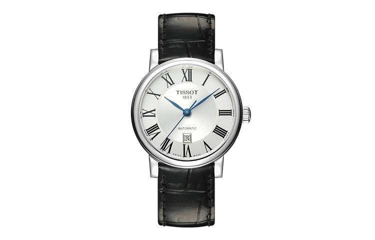 TISSOT Automatic Mechanical Movement 50m Waterproof Women's Watch 30mm Silver Dial Stainless Steel Case
