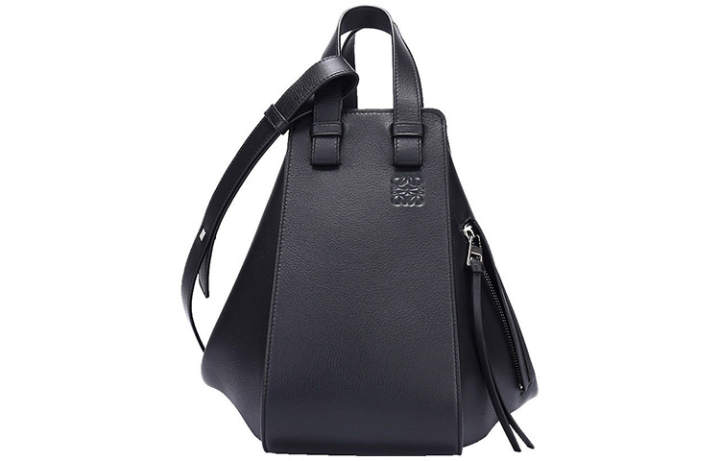 LOEWE LOEWE Hammock Cow Leather Portable Crossbody Bag, Shoulder Bag Small Women's Black