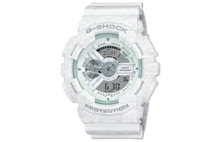 CASIO CASIO Men Liquid Crystal/Analog Dual Display Series White Watch GA-110HT-7A