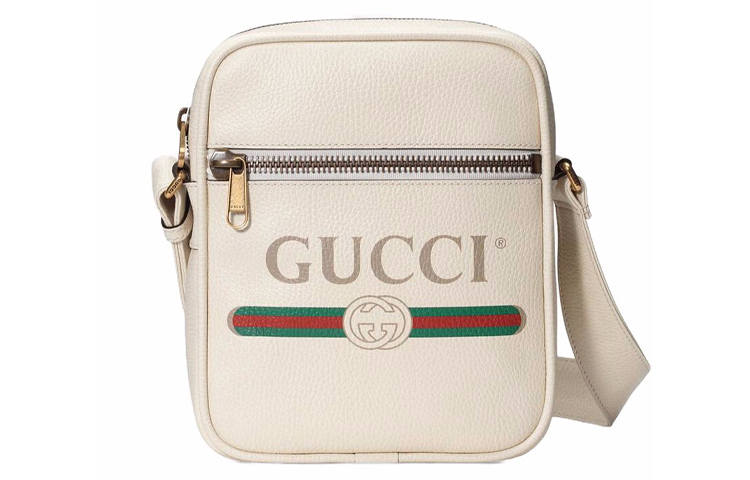 GUCCI Leather Camera Bag, Crossbody Bag, Shoulder Bag Unisex White