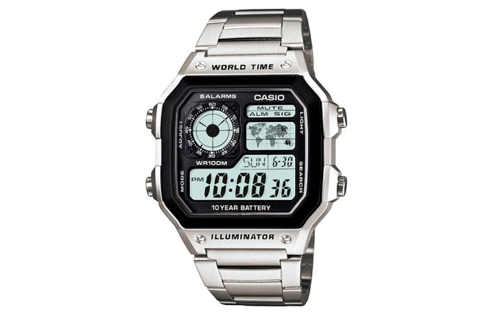 CASIO CASIO YOUTH Collection Square Digital Display Quartz Movement Stainless Steel Strap Watch