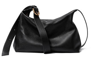 Ace Paul Genuine Leather Top Grain Cow Leather Tote Bag Shopping Bag Shoulder Bag Crossbody Bag Regular Unisex Black