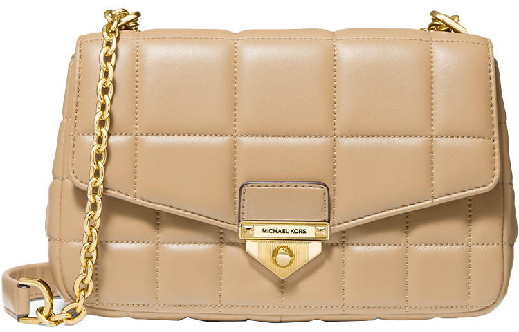MICHAEL KORS Soho Sheepskin Crossbody Bag, Shoulder Bag Women's Camel