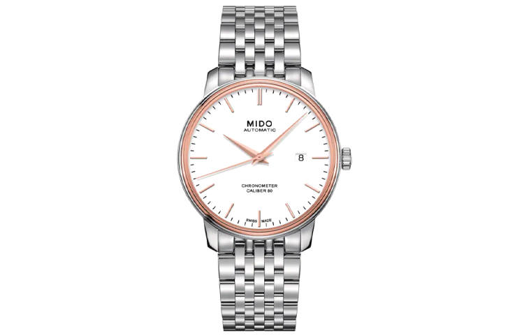 MIDO Baroncelli Collection Automatic Mechanical Movement Men's Watches Watch 40mm White Dial