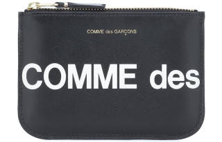 CDG Leather Clutch Small Women's Black