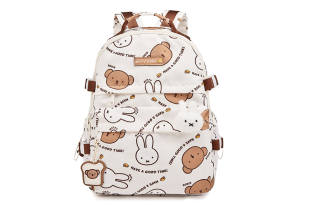 Miffy Polyester Backpack Women's Ecru/Black