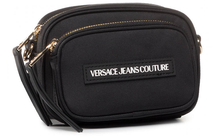 VERSACE JEANS COUTURE Polyester Shoulder Bag, Crossbody Bag Women's Black