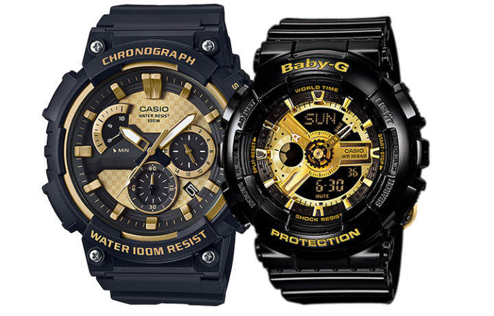 CASIO CASIO Unisex Pair Table Series Gold Watch
