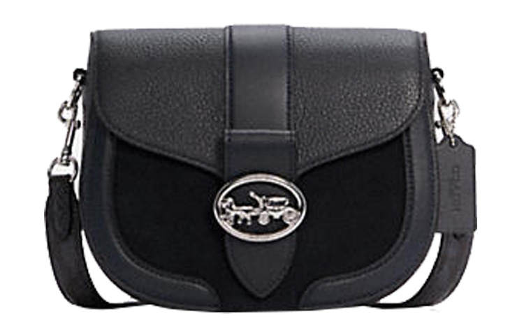 COACH Georgie Leather Crossbody Bags Small Women's Black