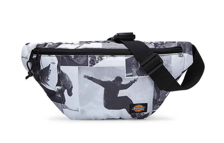 Dickies Dickies Polyurethane Dumpling Bag, Crossbody Bag Regular Unisex Black & White