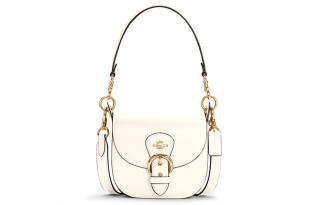 COACH Kleo Leather Saddle Bag, Crossbody Bag, Shoulder Bag Women's White