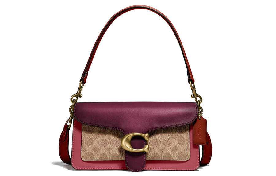 COACH Tabby Leather Dionysus Shoulder Bag, Handbag Medium Women's Brown Red