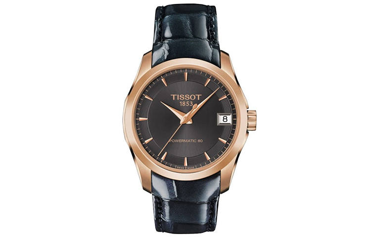 TISSOT Kutu Collection Automatic Mechanical Movement Women's Watch 32mm Black Dial Stainless Steel Case