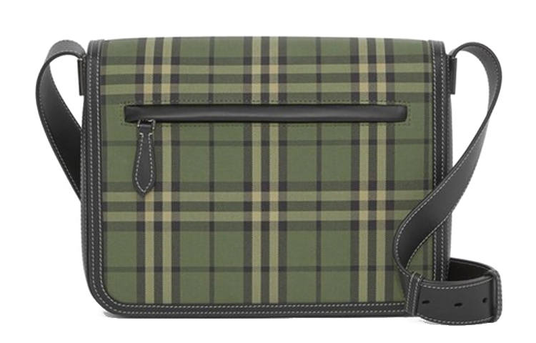 Burberry Cotton Messenger Bag, Crossbody Bag, Shoulder Bag Unisex Army Green