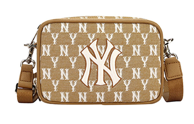 MLB Monogram Collection Fabric Camera Bag, Shoulder Bag, Crossbody Bag Mini Unisex Khaki