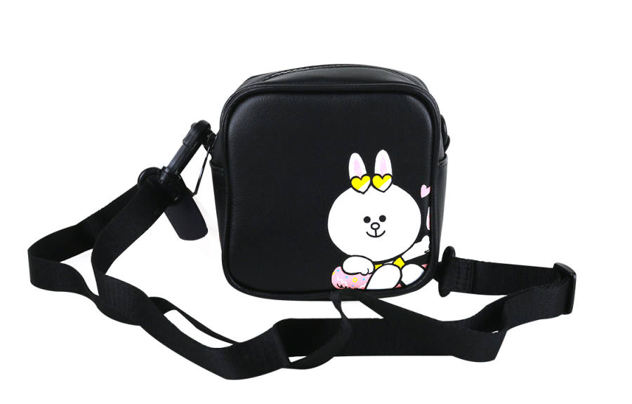 Li-Ning Li Ning LINE FRIENDS Artificial Leather Crossbody Bag Regular Unisex Black