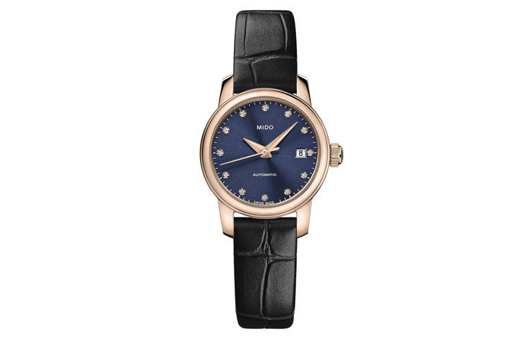 MIDO Baroncelli Mini Women's Wrist Watch Automatic Mechanical Movement Women's Watch 25mm Blue Dial