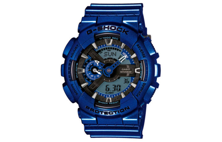 CASIO CASIO Men Liquid Crystal/Analog Dual Display Series Blue Watch GA-110NM-2A