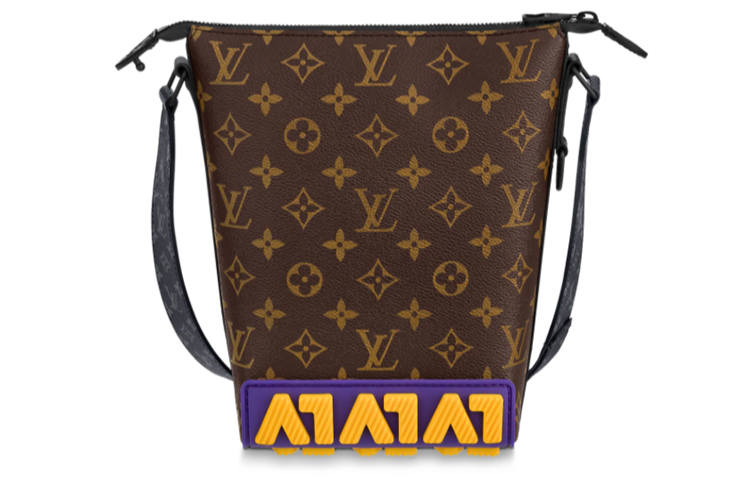 LOUIS VUITTON Cruiser Canvas With Leather Crossbody Bags Men's Brown