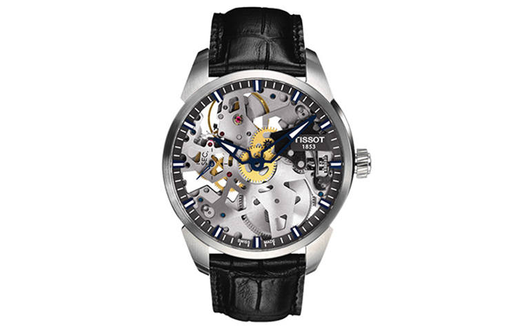 TISSOT Tencel Collection Manual Mechanical Movement 50m Waterproof Men's Watches Watch 43mm White Dial