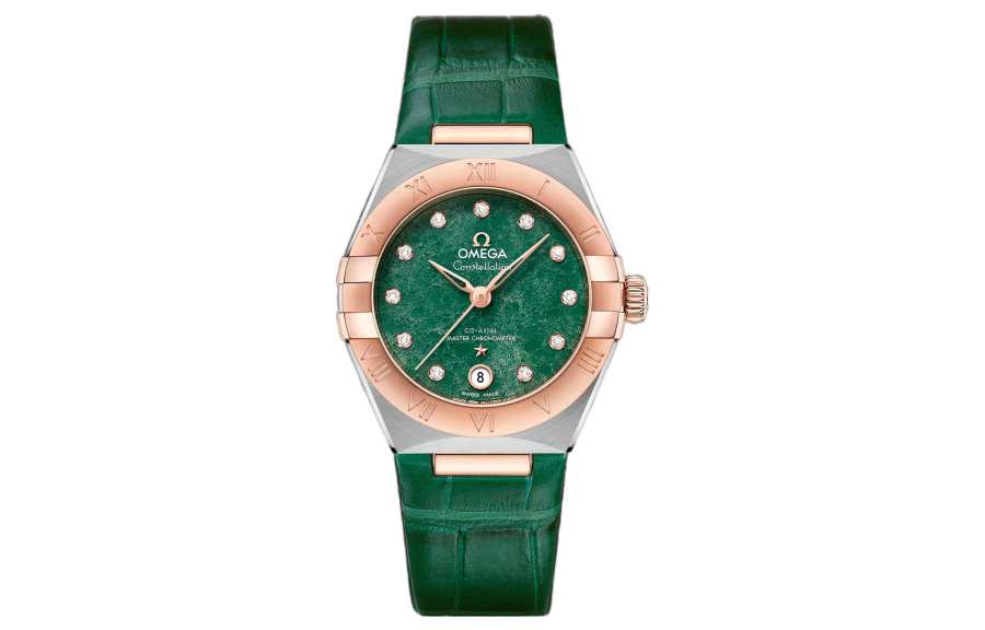 OMEGA Constellation Collection Zodiac Watch Automatic Mechanical Movement Women's Watch 29mm Green Dial