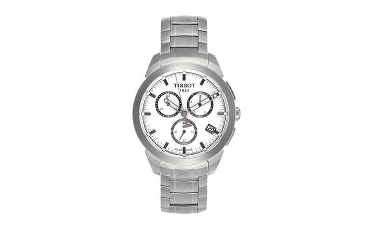 TISSOT Sports Collection Quartz Movement 100m Waterproof Men's Watches Watch 43mm White Dial Titanium Watch Case