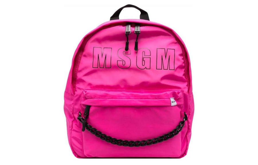 MSGM Zip Closure Backpack Kids' Fuchsia