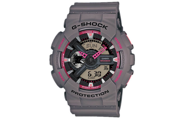 CASIO CASIO Men Liquid Crystal/Analog Dual Display Series Black Watch GA-110TS-8A4