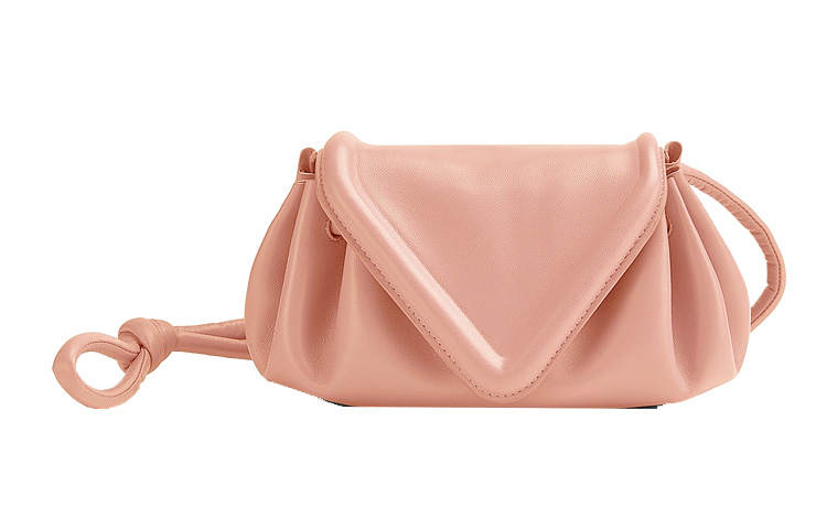 Bottega Veneta Leather Crossbody Bag Clutch Small Women's Pink